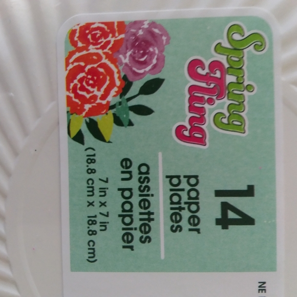 14 shiny pink paper plates 28 napkins MOTHER'S DAY - Picture 7 of 7